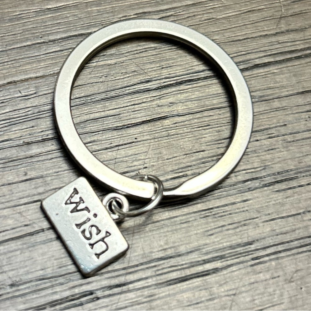 Silver Keyring with 'Wish' Charm